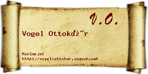 Vogel Ottokár névjegykártya